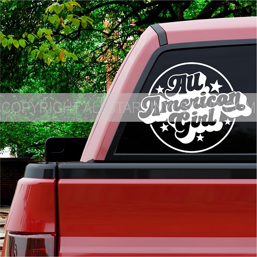 USA Flag Vinyl Decal Stickers - Car Window Sticker - Vinyl Decals for Truck  Windows
