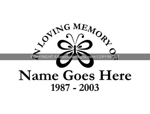 Baby and Kid Memorial Vinyl Window Decals - In Loving Memory of Car ...