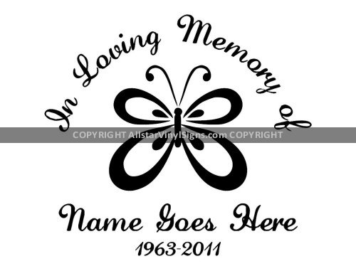 Baby And Kid Memorial Vinyl Window Decals - In Loving Memory Of Car 