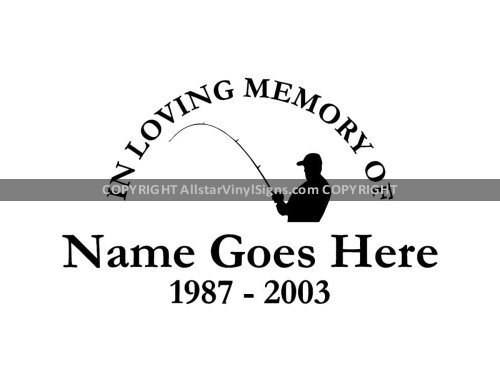 Download Hunting Memorial Vinyl Window Decals Fishing In Loving Memory Of Car Truck Stickers