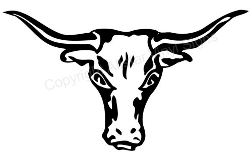 Texas Longhorn - Cowboy Car Stickers - Country Western Vinyl Decals