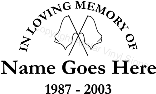 Racing Memorial Vinyl Window Decals - In Loving Memory of Car/Truck ...